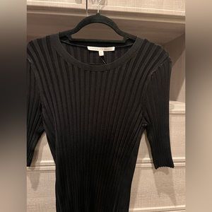 NWT Veronica Beard classic knit short sleeve silky sweater top crew neck